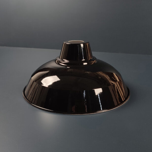 Abat-jour industriel noir émaillé Ø300mm – MCFL0010312C4 - MC Fact