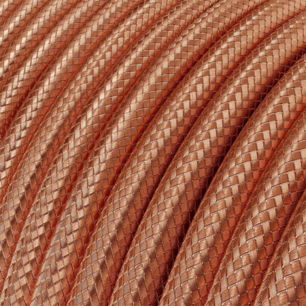 Fil Électrique Textile Rond Métallique Cuivre - MC Fact