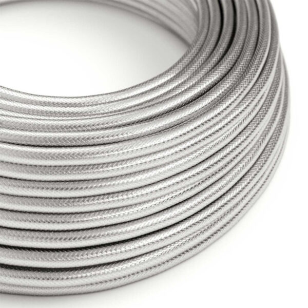 Fil Électrique métallique Textile Rond couleur cuivre argent Double Isolation pour luminaire moderne – MCFE0000221T6
