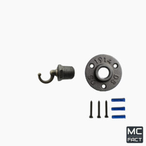 Wandkapstokhaak - kit, schroef en plug - MCFK1130012W1S33