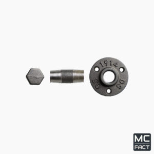 Patère murale porte manteau crochet droit hexagonal – Kit, Sans vis – MCFK1170012W1