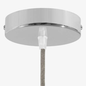 Elektrische Komponente Metallrosette mit Kunststoff-Kabelklemme - Chrom, Mit Klemmleiste - MCFL0501123W8S32