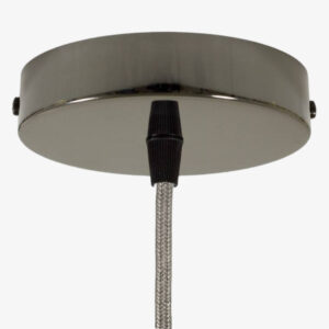 Elektrische Komponente Metallrosette mit Kunststoffklemme - Black Pearl, Mit Klemmenleiste - MCFL0501122W8S32