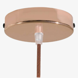 Elektrische Komponente Metallrosette mit Kunststoff-Kabelklemme - Kupfer, Mit Klemmenleiste - MCFL0501120W8S32