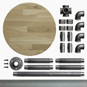 Bijzettafel kit - 1/2″, Kit, Gestraald met massief gelamineerd eiken blad. - MCFK0031212Z1