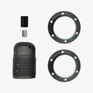 Elektrische Komponenten Kit Lampenfassung E27 Doppel-Ferrule Metall Kabelklemme Metall - Anthrazitgrau - MCFL0400225C2