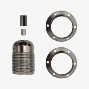 Composant électrique Kit douille E27 double férule métallique serre-câble métal – Perle noire – MCFL0400222W8