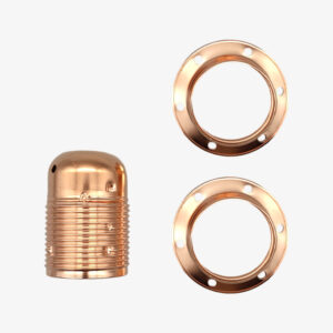 Electrical component DIY E27 double ferrule bare metal socket - Copper - MCFL0400120W8