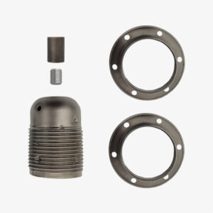 Composant électrique Kit douille E27 double férule métallique serre-câble métal – Grenaillé gris – MCFL0400230Z1