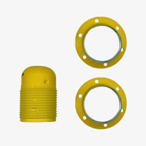 Elektrische Komponente DIY Lampenfassung E27 Doppelte Ferrule aus blankem Metall - Zitrone - MCFL0400126C2