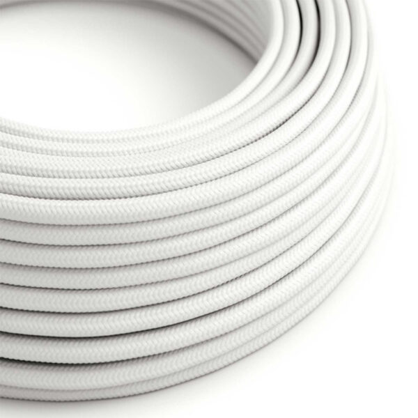 Fil électrique rond blan tissu pour lampe suspension DIY – MCFE0000202T2