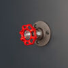 Wall-mounted valve coat hook, red - Déco, Assemblé, Vis et cheville - MCFK1210012W8C1PA1S33