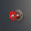 Ventielklephaak voor wandmontage, rood - Deco, gemonteerd, schroef en plug - MCFK1210012W8C1PA1S33