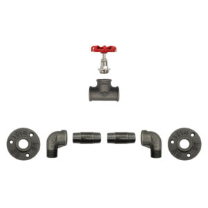 Porte-manteaux vanne 1 à 5 volants rouge – 1 volant, Kit, Sans vis, Standard &ndash; MCFK2110512W1