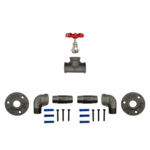 Porte-manteaux vanne 1 à 5 volants rouge – 1 volant, Kit, Vis et cheville, Standard &ndash; MCFK2110512W1S66