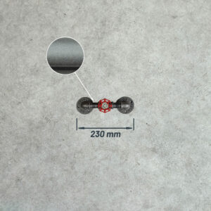 Porte-manteaux vanne 1 à 5 volants rouge – 1 volant, Assemblé, Sans vis, Grenaillé &ndash; MCFK2110512Z1PA1