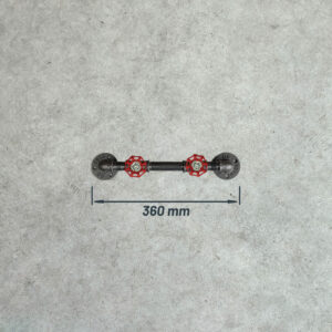 Coat rack with 1 to 5 flounces red - 2 flounces, Assembled, Screwless, Standard - MCFK2120512W1PA1