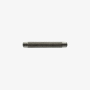 Tube acier noir grenaillé gris clair double filetage – 1/2″, 150mm pour raccord de plomberie style indus – MCFP0150112Z4