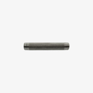 Black shot blasted light grey steel pipe double threaded - 3/4″, 150mm for indus style plumbing fitting - MCFP0150134Z4