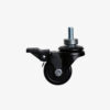 Kit Roulette meuble industriel 50mm noire noire pour raccord – 3/4″, Avec frein plomberie DIY – MCFA0011134P1