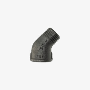 Raccord Coude 45° F/M – 3/4″ de plomberie en fonte noir décoration industrielle DIY – MCFF0201234W1