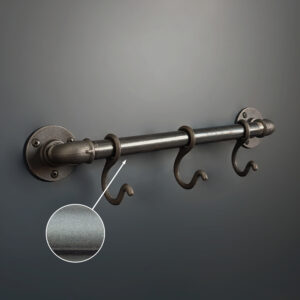 Industrial Deco Coat Hanger 3 Hooks - Assembled, Screwless, Shot blasted - MCFK2430012Z1PA1