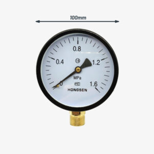 Deco Wide Manometer Fitting Ø100mm - 1/2″ DIY industrial plumbing - MCFA0041012C4