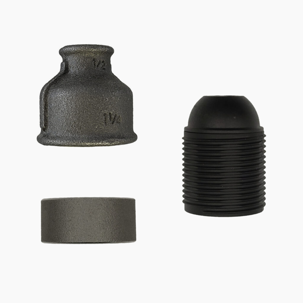 Kit douille E27 bakélite bague acier pour raccord – MCFA0004600W1