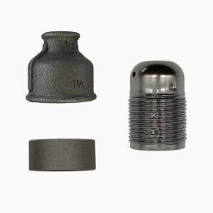 E27 fitting kit met stalen ring voor connector - 1/2″, Metallic - MCFA0004612W8