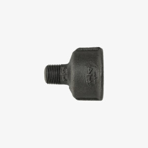 Raccord Manchon réducteur Male / Femelle &#8211; 1 1/4&#8243; &gt; 1/2&#8243; de plomberie en fonte noir pour la décoration industrielle DIY &ndash; MCFF2121254W1