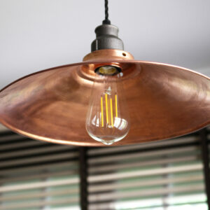 Industrial suspension lamp plumbing copper shade - MC Fact