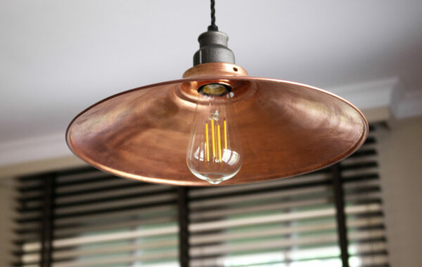 Industrial suspension lamp plumbing copper shade - MC Fact