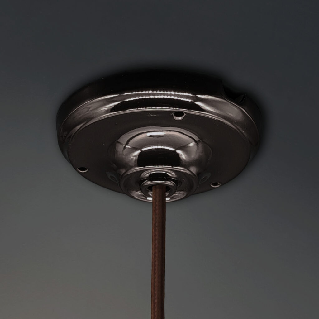 Black porcelain rosette pendant light - MCFL0505101B2