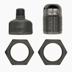 Kit Kit Buchse E27 männlich Doppelmutter für Anschluss - 1/2″, Metallic-Klempnerei und -Leuchte - MCFA0002812W8