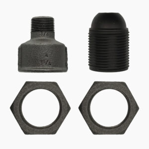 Kit Kit Buchse E27 männlich Doppelmutter für Anschluss - 3/4″, Kunststoff für Sanitär und Leuchten - MCFA0002834Y3