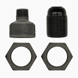 Kit Kit Buchse E27 männlich Doppelmutter für Anschluss - 3/4″, Bakelit für Sanitär und Leuchte - MCFA0002834B1