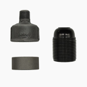 Kit Kit socket E27 male steel ring for fitting - 1/2″, Bakelite plumbing and lighting - MCFA0004812B1