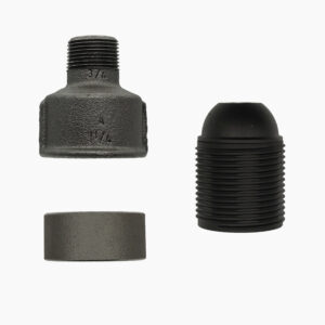 Kit Kit douille E27 male bague acier pour raccord – 3/4″, Plastique de plomberie et luminaire – MCFA0004834Y3