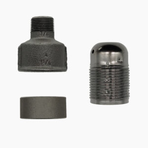 Kit Kit douille E27 male bague acier pour raccord – 3/4″, Métallique de plomberie et luminaire – MCFA0004834W8