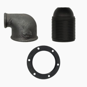 Kit E27 socket 90° elbow for fitting - 1/2″, Plastic plumbing and lighting - MCFA0000912Y3