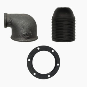 Kit Kit douille E27 coude 90° pour raccord – 1/2″, Plastique de plomberie et luminaire – MCFA0000912Y3