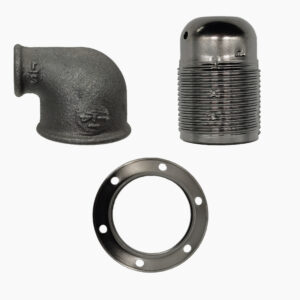 Kit Kit douille E27 coude 90° pour raccord – 1/2″, Métallique de plomberie et luminaire – MCFA0000912W8