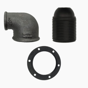 Kit Kit Fassung E27 Winkel 90° für Fitting - 3/4″, Kunststoff für Sanitär und Leuchten - MCFA0000934Y3