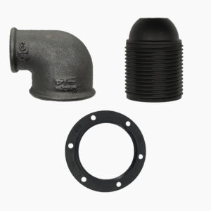 Kit Kit douille E27 coude 90° pour raccord – 3/4″, Plastique de plomberie et luminaire – MCFA0000934Y3