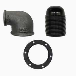 Kit Kit Fassung E27 Winkel 90° für Fitting - 3/4″, Bakelit für Sanitär und Leuchte - MCFA0000934B1