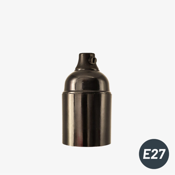 Black Bakelite E27 Socket Kit - MC Fact