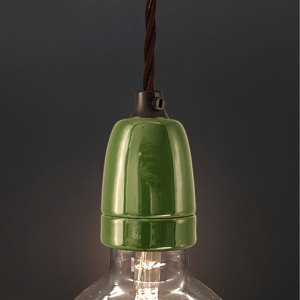 Groen porseleinen E27 lamphouder set - MCFL0400605B2