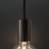 Elektrisches Bauteil Abdecksatz für Lampenfassung mattschwarz E27 für Kabel - MCFL0400424W8-78-1