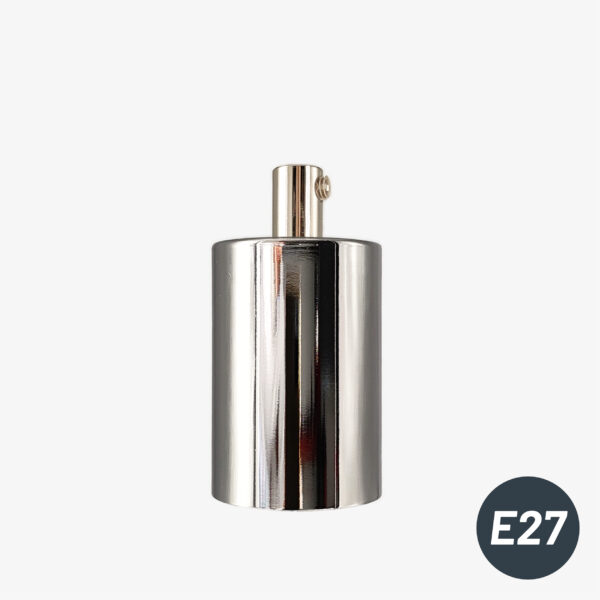Elektrisch onderdeel E27-fittingafdekking in chroom voor kabel – Cilindrisch – MCFL0400723W8