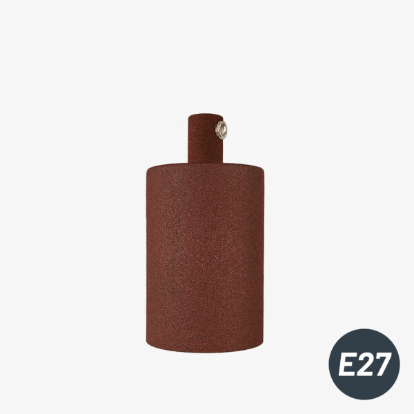 Elektrisch onderdeel: Set roestkleurige E27-fittingafdekking voor kabel – Cilindrisch – MCFL0400728C2